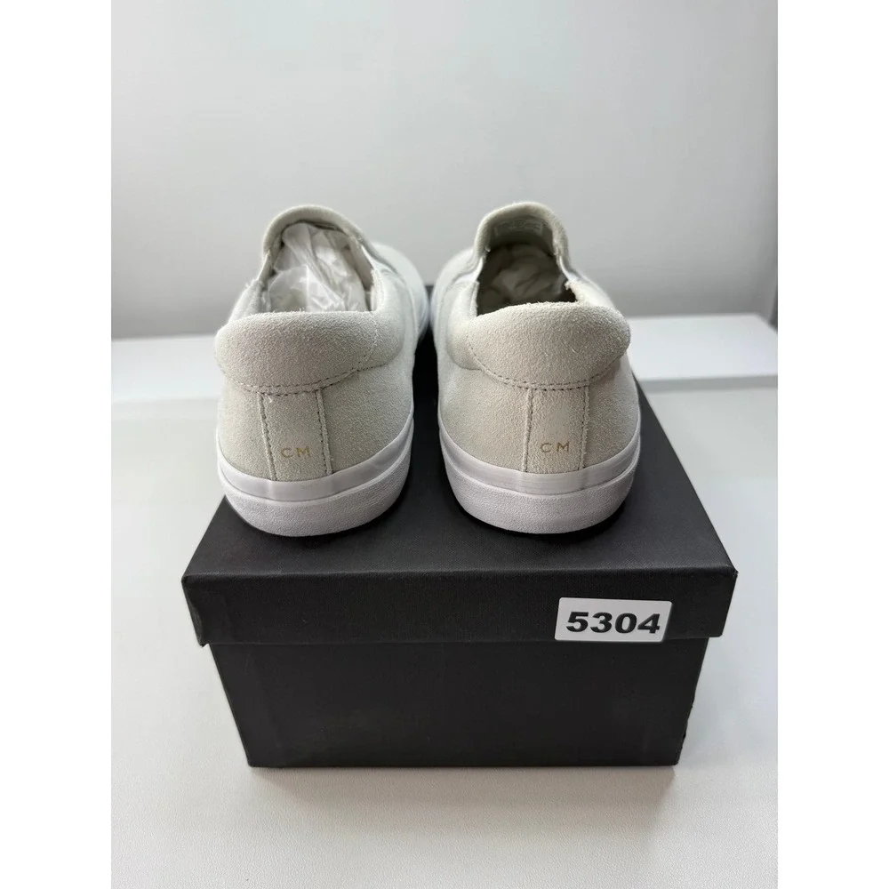 Club Monaco‎ Mens Silky Suede Slip On Sneakers Pale Grey 9.5D NEW
